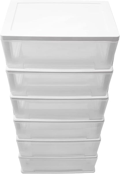6 Clear Drawer Storage Organizer Rolling Cart, Home Organization Storage - Image 8