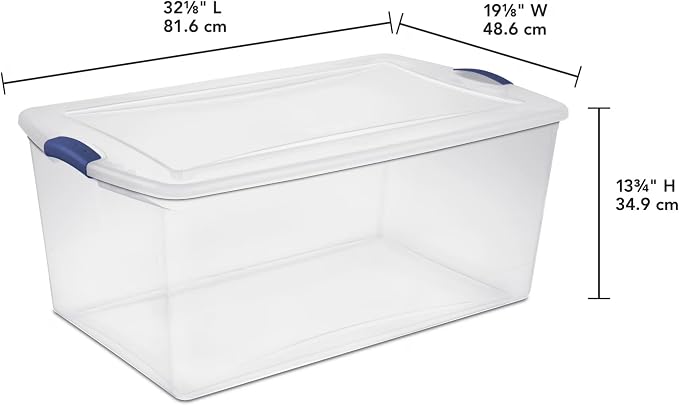 Clothes Storage Bins​ with Lids, 2 Pack, 105 Quart Clear Plastic Containers - Image 6