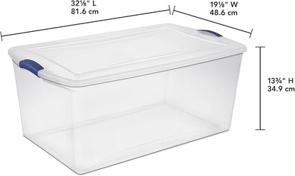 Clothes Storage Bins​ with Lids, 2 Pack, 105 Quart Clear Plastic Containers - Image 6