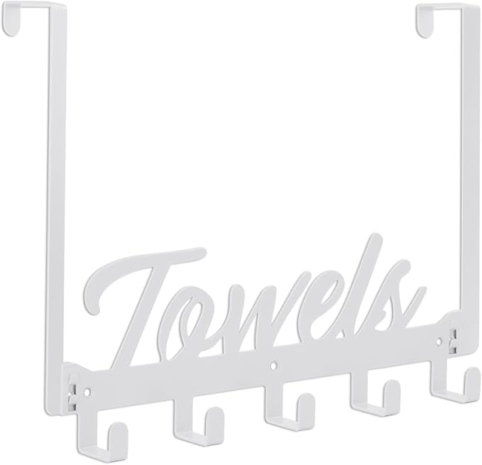 Azmoncy Over The Door Hooks, Towel Rack by Azmoncy