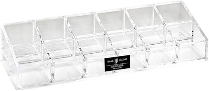 Isaac Jacobs Clear Acrylic 12 Compartment Nail Polish Holder, Organizer by IsaacJacobs