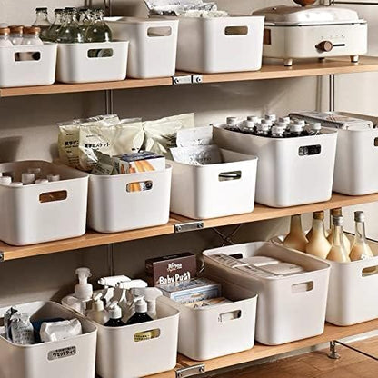 Set Of 6 Plastic Storage Bins, Versatile Kitchen Pantry Organization and Storage - Image 6