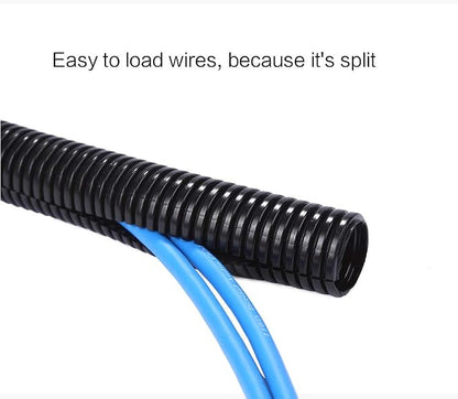 Alex Tech 25ft - 1/4 inch Split Wire Loom Tubing - Black - Image 5