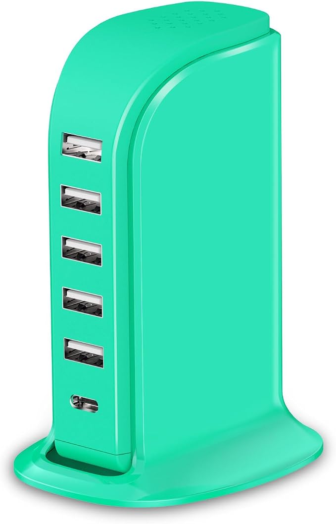 USB Tower Charging Station Upoy, Small Charging Hub by TechGadgetsInYourMind