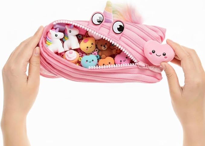 ZIPIT Unicorn Pencil Case for Girls, Cute Zipper Pouch for Kids Teens, - Image 7