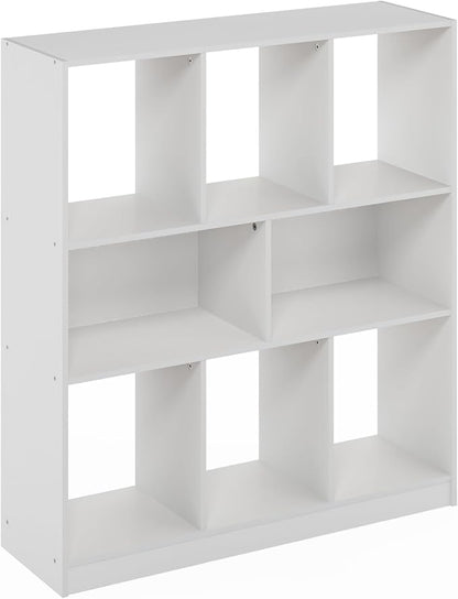 Furinno DALY Book Shelf, 8-Cube Bookshelf, Horizontal Cube Storage Organizer - Image 5