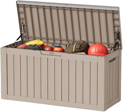 80 Gallon Resin Deck Box, Lockable Outdoor Storage Box by OutdoorLivingPerfected
