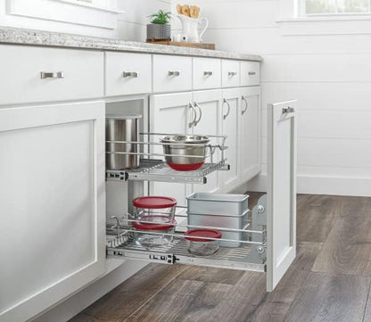 Rev-A-Shelf 2-Tier Kitchen Cabinet Pullout Shelf and Drawer Organizer Slide Out - Image 9