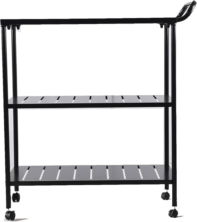 Diwhy Industrial 3 Tier Rolling Utility Storage Cart, Metal bar Cart - Image 6