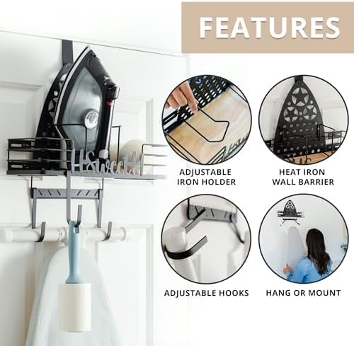 Farmhouse Ironing Board Hanger Wall Mount or Over the Door - Image 2