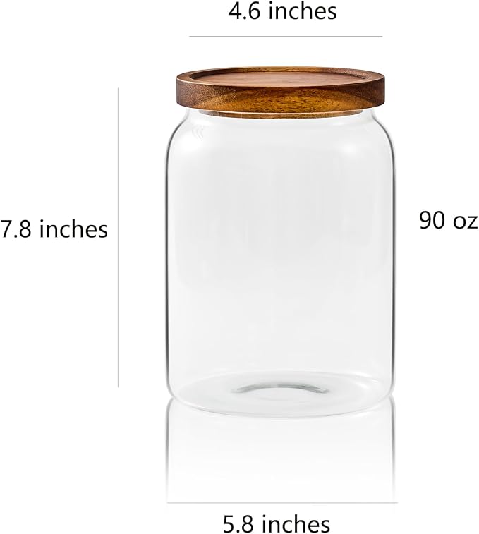 Sweejar Glass Jars for Laundry Room Organization, 90 ounce Laundry Pods - Image 2