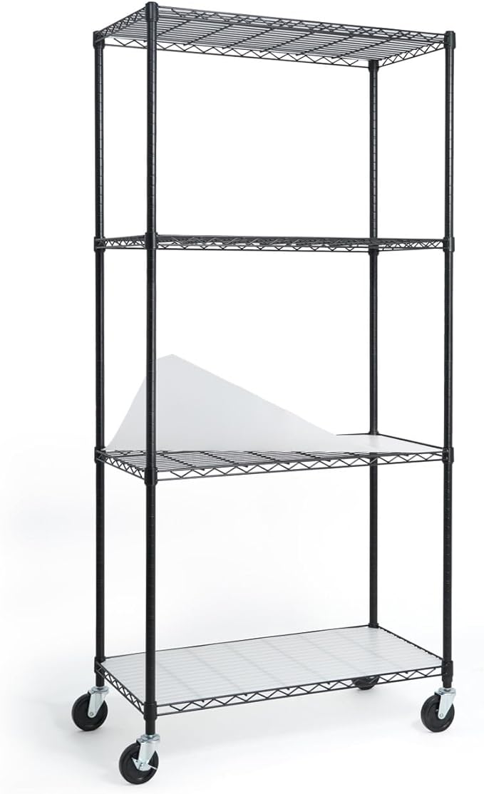 CAPHAUS NSF Heavy Duty Wire Shelving w/Wheels, Leveling Feet & Liners, Storage by CAPHAUS