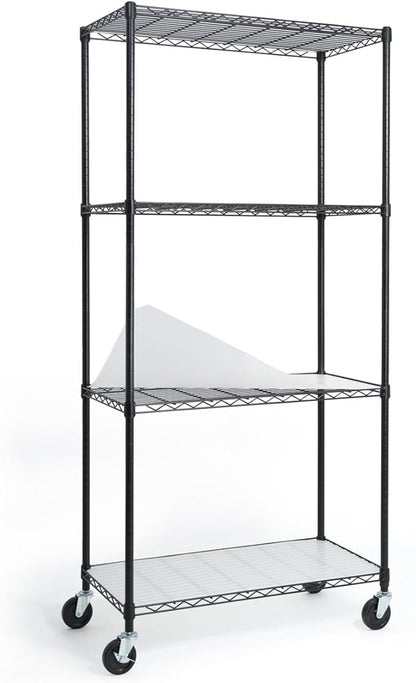CAPHAUS NSF Heavy Duty Wire Shelving w/Wheels, Leveling Feet & Liners, Storage by CAPHAUS