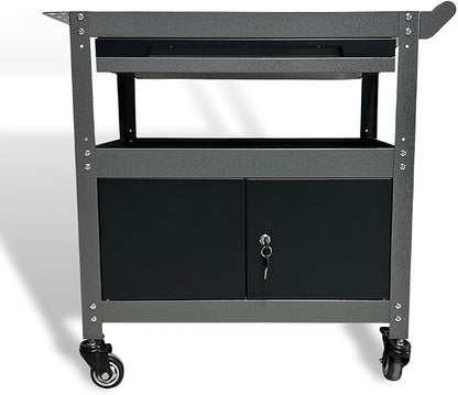 3 Tier Steel Rolling Cart for Tool Organizer, Industrial Grade Utility Service by JZD