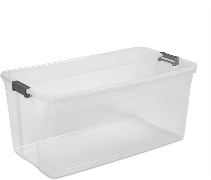 Sterilite 6-Pack Modular Stacker Box, Durable Clear Plastic Storage Bins - Image 9