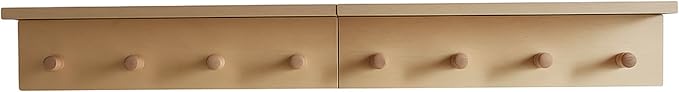 Entrance Coat Rack ，Coat Hooks, Wall-Mounted Wooden Hook Rack, Wall-Mounted - Image 3