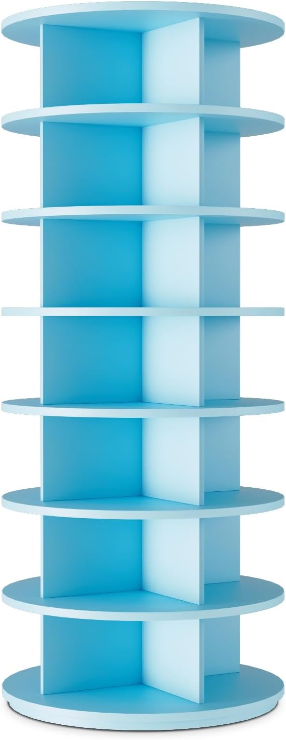Rotating Shoe Rack 7 Tier Spinning Shoes Organizer Tower - Image 8