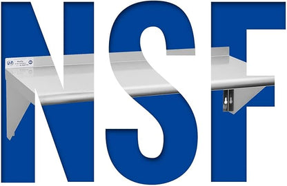 Hally Stainless Steel Shelf 14 x 36 Inches, 300 lb, Commercial Wall Mount - Image 4