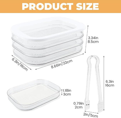 Deli Meat Container for Fridge, 3-Tier Stackable Clear Cold Cuts Storage - Image 8