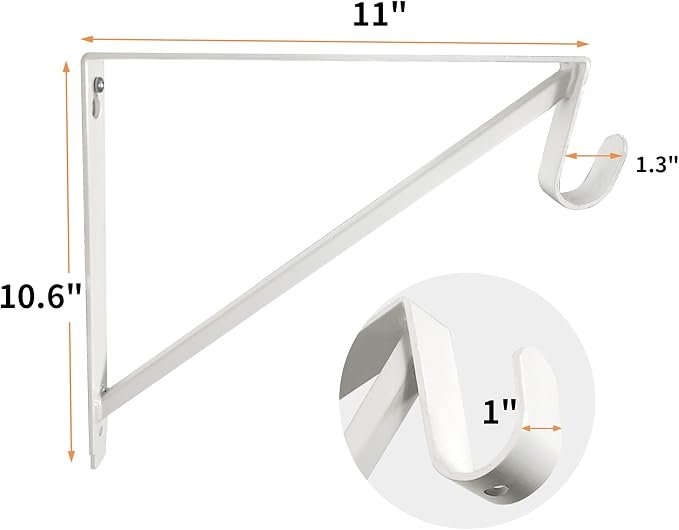 Heavy Duty Closet Shelf and Rod Brackets - Image 2