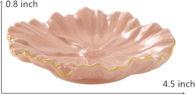 Flower Ring Dish, Ceramic Ring Holder Jewelry Tray Trinket Dish, Fairy - Image 4