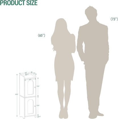 Hzuaneri Bathroom Storage Cabinet, Small Corner Floor Cabinet - Image 2