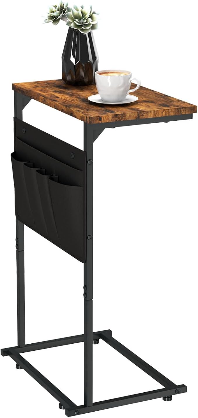 C Shaped End Table, Small Side Table - Image 7