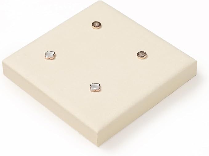 Oirlv Microfiber Jewelry Display Storage Tray Stud Earrings Tray Organizer Stud - Image 6