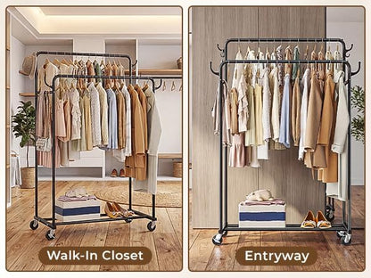 Clothes Rack, Rolling Clothing Rack - Image 9