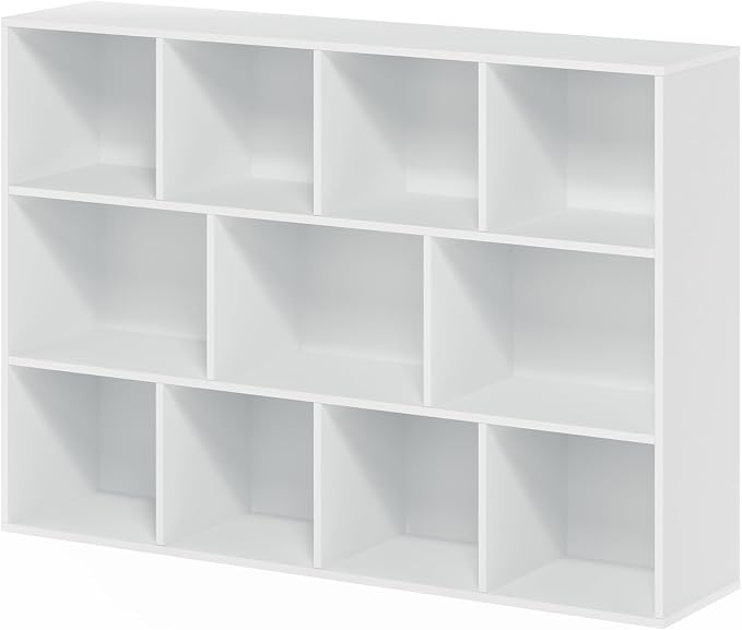 Furinno LUDER Book Shelf, 11-Cube Bookshelf, Reversible Bookcase, 9.4 x 29.1 x - Image 9