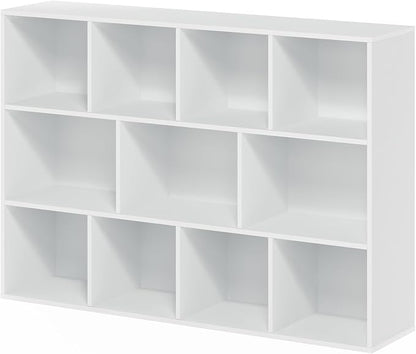Furinno LUDER Book Shelf, 11-Cube Bookshelf, Reversible Bookcase, 9.4 x 29.1 x - Image 9