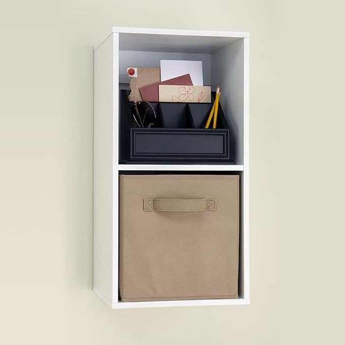 ClosetMaid Cubeicals 2 Cube Storage Shelf Organizer Bookshelf, Stackable or - Image 6