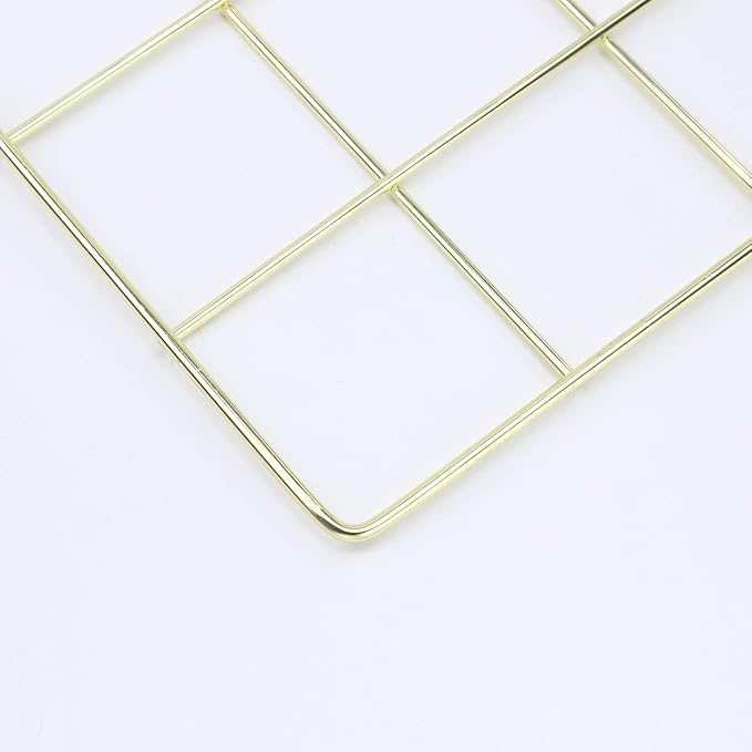 GBYAN Wall Grid 2 Pack Wire Photo Grid Panels Memo Board Wall Organizer - Image 5
