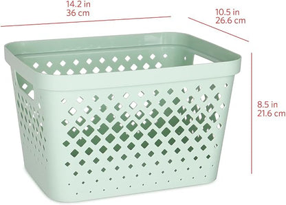 Glad Plastic Storage Basket Set, Value Pack of 6 | Open Storage Bins - Image 5