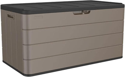 100 Gallon Plus Outdoor Storage Box Waterproof Lockable Resin Deck Box Large by Decksplore%E2%80%94BuiltforOutdoor