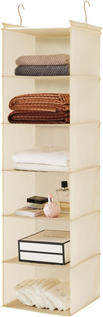 MAX Houser 6 Tier Shelf Hanging Closet Organizer, Cloth Hanging Shelf by MAXHouser