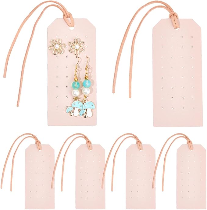 6Pcs Portable PU Leather Pierced Earring Holders - Image 7