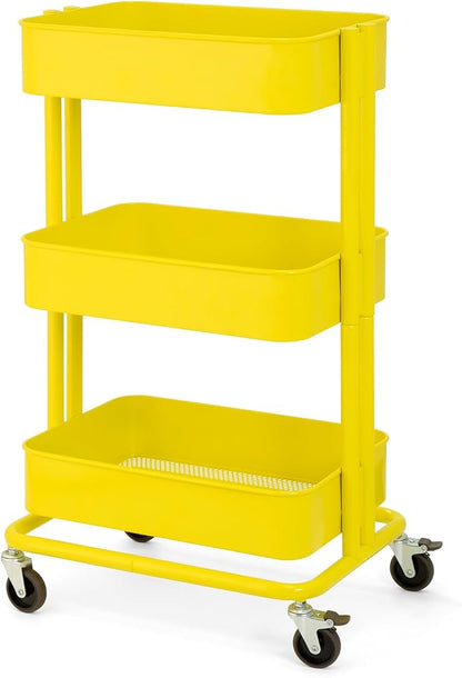 3 Tier Rolling Cart Metal Heavy Duty Utility Cart by CARTTECH