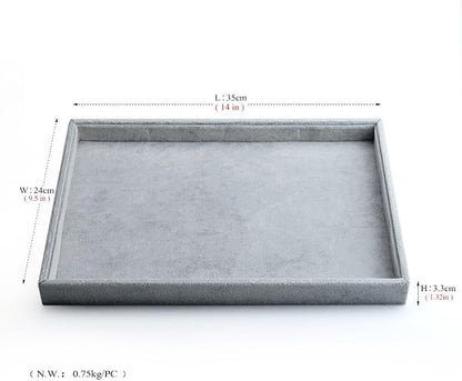 Oirlv Velvet Stackable Jewelry Trays Grids Rings Earrings Bracelet Watch - Image 8