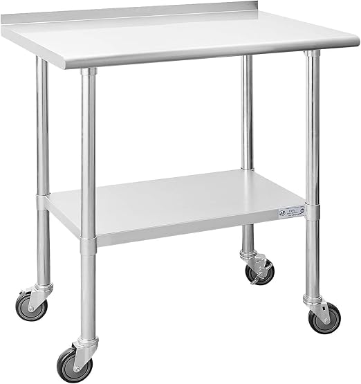 Hally Stainless Steel Table for Prep & Work 24 x 36 Inches by HallySinksTablesH