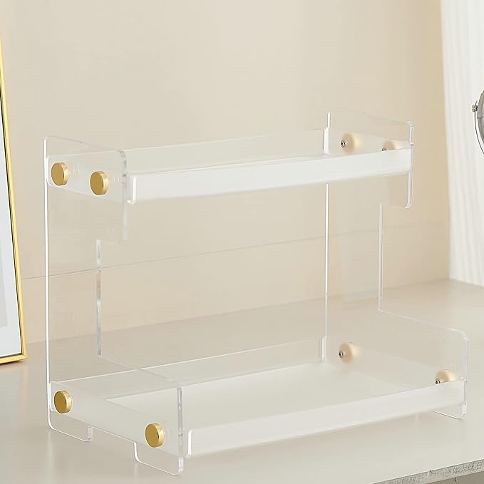 Bathroom Organizer Countertop, 2 Tier Bathroom Counter Organizer Kitchen Spice - Image 4