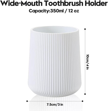 YAUKPH White Striped Toothbrush Holder - Image 5