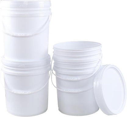 7 Gallon White Plastic Pail by Callyne