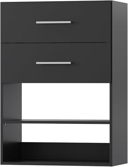 2 Drawer Short Tower Closet Unit, Modular Closet System, Wood Closet System - Image 9