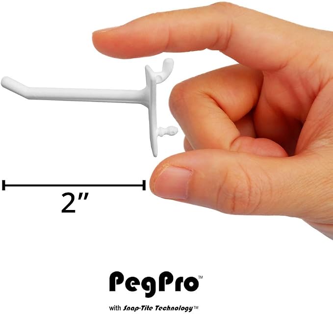 PegPro® 2" Hooks Kit for Standard “Wood Fiber” pegboard – Durable Plastic - Image 5