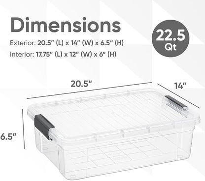 Superio Storage Bins with Lids, Stackable Totes, BPA Free, Odor Free, Organizer - Image 2