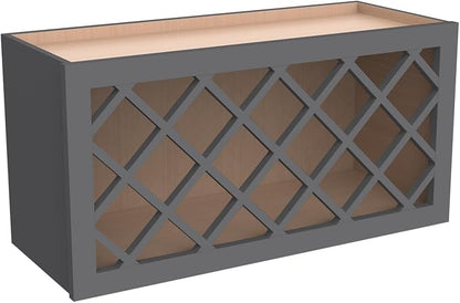 Solid Wood RTA Wine Bottle Rack Wall Cabinet - Image 5