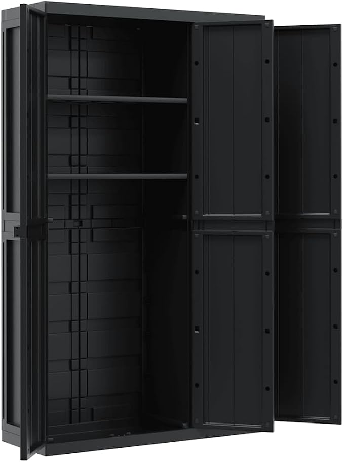 Outdoor Storage Cabinet, 65-Inch Tall Polypropylene Utility Cupboard - Image 6