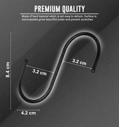 30 Pack Black S Hooks for Hanging Plants, Metal Hooks for Hanging, S Hooks for - Image 4