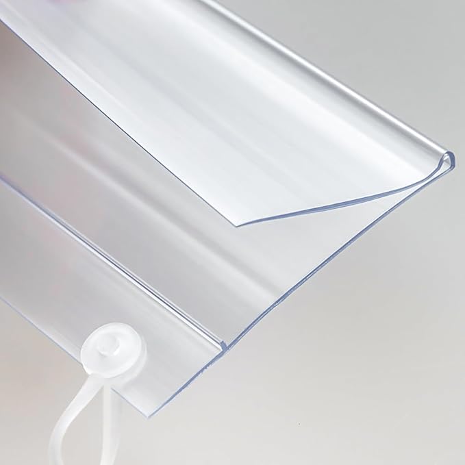 Elsjoy 100 Pack Plastic Wire Shelf Label Holders, Reusable Basket Label Holders - Image 6